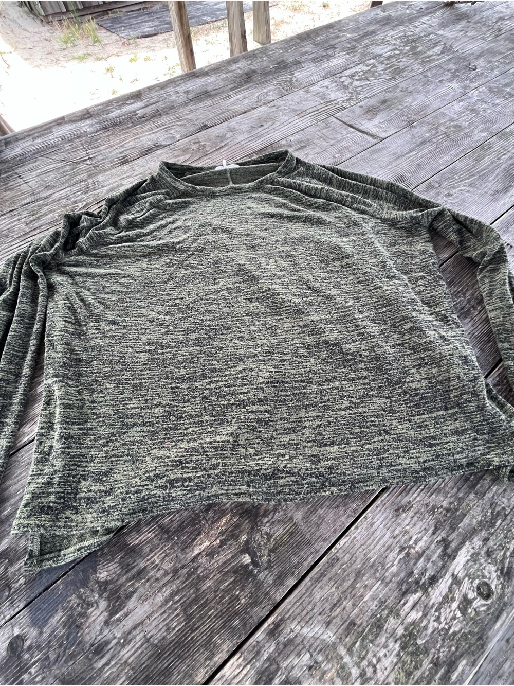 RAG AND BONE Lightweight Heather greyish  Long Sleeve Top SZ MED